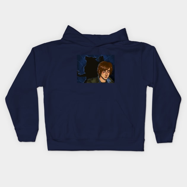 Werewolf Boy design Kids Hoodie by CintiaSand